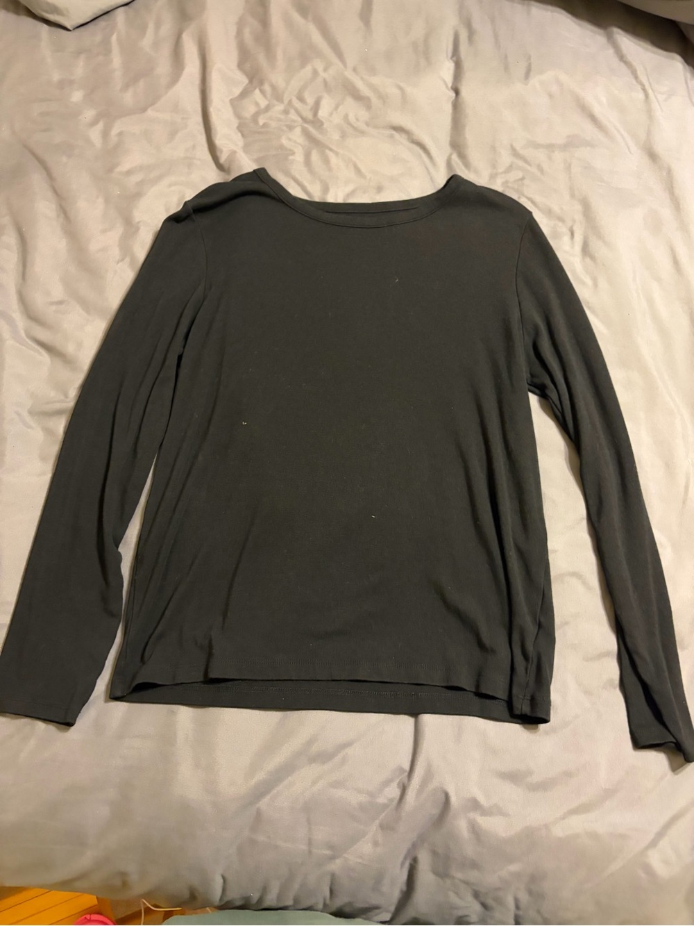 Jones New York Black Long-Sleeve Boatneck Top